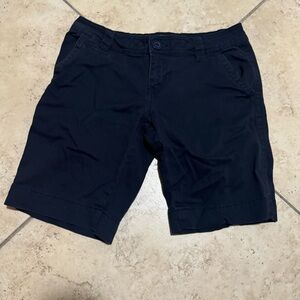 Aeropostale Women's Navy Flat Front Shorts
